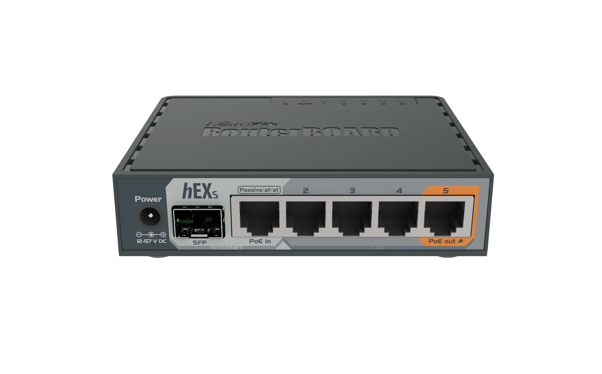 Router MikroTik hEX S, imagen oficial referencial
